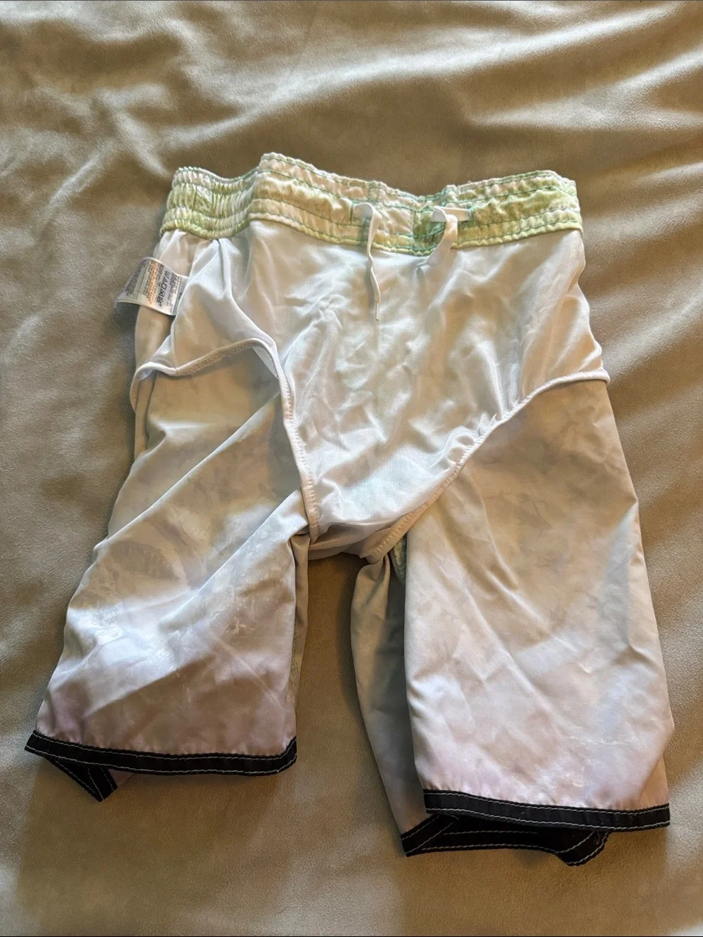 Old Navy Teal Turtle Swim Trunks & Aqua Shark Swim Shorts